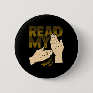 Gebaar met de hand voor het bewustzijn van dove sl ronde button 5,7 cm