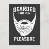Gebaard voor haar plezier Grappige baard Man Uitnodiging Briefkaart (Voorkant)