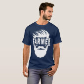 Gebaarde Boer Tshirt Landbouw Gewas (Voorkant volledig)