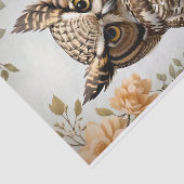 Gebaarde Botanische Grote Gehoornde Uil Tissuepapier (Detail)