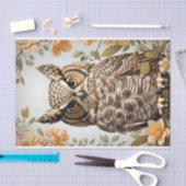 Gebaarde Botanische Grote Gehoornde Uil Tissuepapier (Craft)