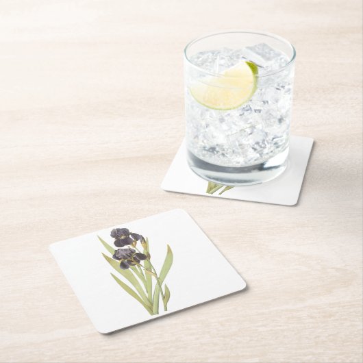 Gebaarde iris (Iris germanica) van Redouté Kartonnen Onderzetters (Insitu)