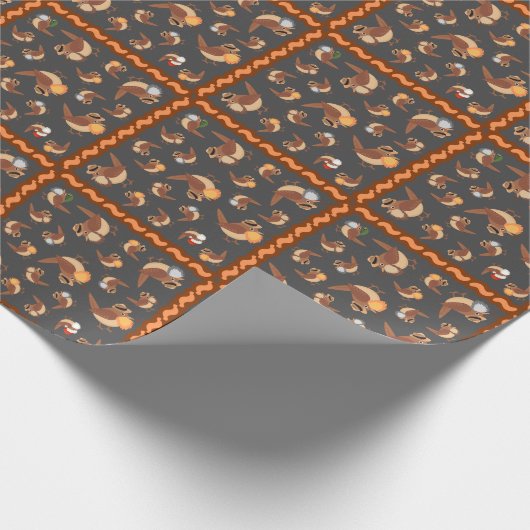 Gebaarde Vogel Gebaarde Vogel Bonanza Cadeaupapier (Hoek)