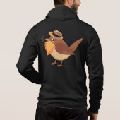 Gebaarde vogels Gebaarde Vogel Rits Hoodie (Achterkant)
