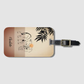 Gebagatigde "Olifant Liefhebber" Bagage Label (Voorkant (horizontaal))