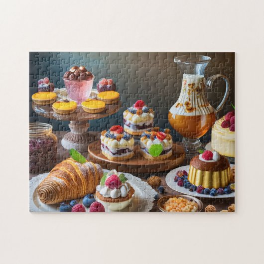 Gebak 2 Desert Art Tafel Dessert Galerij Art Phot Legpuzzel (Horizontaal)