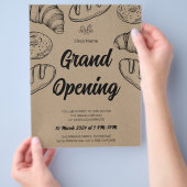 Gebak Bakkerij Business Grand Opening Sjabloon Flyer (Hand)