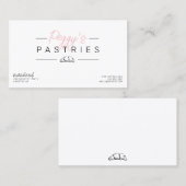 Gebak bakkerij logo visitekaartje ontwerp (Voorkant / Achterkant)