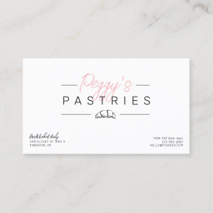 Gebak bakkerij logo visitekaartje ontwerp