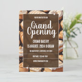 Gebak bakkerij opening uitnodigingskaart kaart (Staand voorkant)