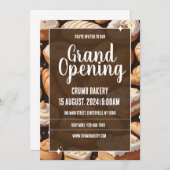 Gebak bakkerij opening uitnodigingskaart kaart (Voorkant / Achterkant)