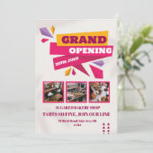 Gebak bakkerij opening uitnodigingskaart kaart (Staand voorkant)