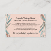 gebak Blush roze roze Logo voor bakkerijen Visitekaartje (Achterkant)