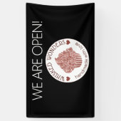 Gebak Cake Bakkerij Glitter Roos Goud Roze Spandoek (Verticaal)