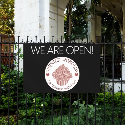 Gebak Cake Bakkerij Glitter Roos Goud Roze Spandoek