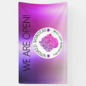 Gebak Cake Bakkerij Glitter Roze Paarse Spandoek (Verticaal)