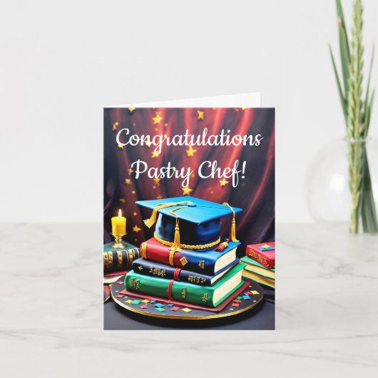 Gebak Chef Afstuderen Cake Kaart (Voorkant)