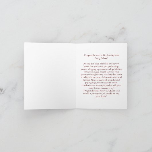Gebak Chef Afstuderen Cake Kaart (Binnen)