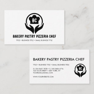 Gebak Chef Bakkerij Pizzeria Cook Logo Visitekaartje