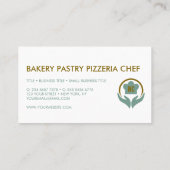 Gebak Chef Bakkerij Pizzeria Cook Visitekaartje (Achterkant)
