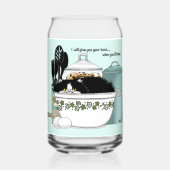 Gebak Chef Cat Blue Blikvorm Glas (Voorkant)