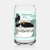 Gebak Chef Cat Blue Blikvorm Glas (Achterkant)