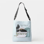 Gebak Chef Cat Blue Crossbody Tas (Achterkant)