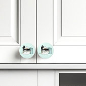 Gebak Chef Cat Blue Keramische Knop