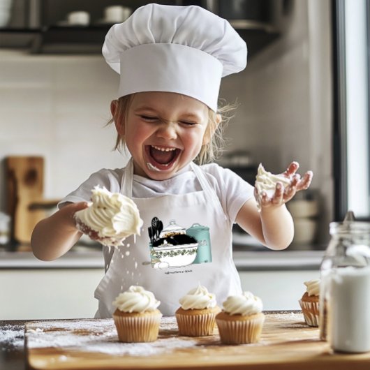 Gebak Chef Cat Blue Kinder Schort