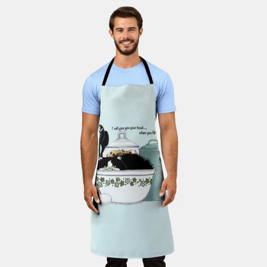 Gebak Chef Cat Blue Schort (Gedragen)