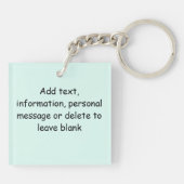 Gebak Chef Cat Blue Sleutelhanger (Achterkant)