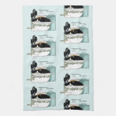 Gebak Chef Cat Blue Theedoek (Verticaal)