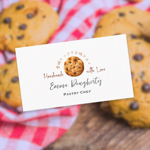Gebak Chef Cookie Baker Chocolade Chip Waterverf Visitekaartje