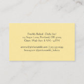 Gebak Chef Cupcake Sinaasappel Fruit Home Bakkerij Visitekaartje (Achterkant)