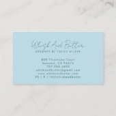 Gebak Chef Dessert Catering Visitekaartje (Achterkant)