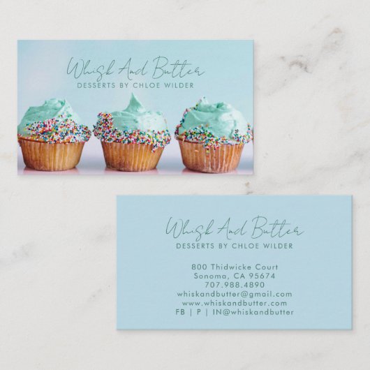 Gebak Chef Dessert Catering Visitekaartje (Voorkant / Achterkant)