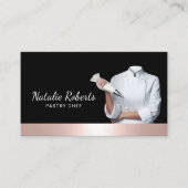 Gebak Chef Modern Roos Gold Border Cake Bakkerij Visitekaartje (Voorkant)