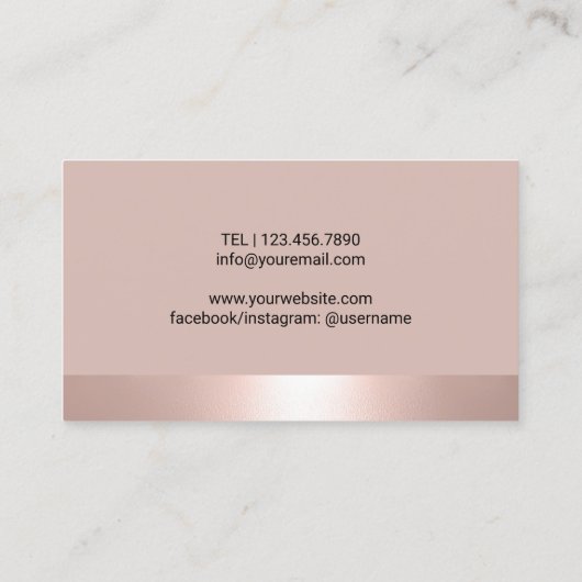 Gebak Chef Modern Roos Gouden Bakkerij Visitekaartje (Achterkant)