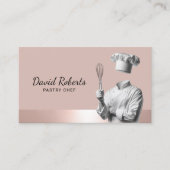 Gebak Chef Modern Roos Gouden Bakkerij Visitekaartje (Voorkant)