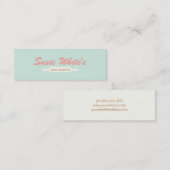 Gebak Chef Rolling Pin Leuke Retro Bakkers No. 3 Mini Visitekaartje (Voorkant / Achterkant)