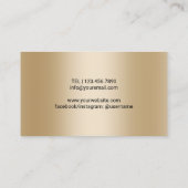 Gebak Chef & Whisk Moderne Gouden Bakkerij Visitekaartje (Achterkant)