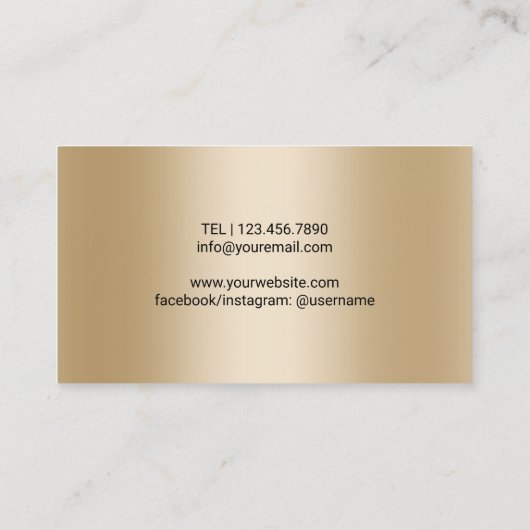 Gebak Chef & Whisk Moderne Gouden Bakkerij Visitekaartje (Achterkant)