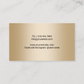 Gebak Chef & Whisk Moderne Gouden Drips Cake Bakke Visitekaartje (Achterkant)