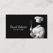 Gebak Chef & Whisk Plain Black Cake Bakkerij Visitekaartje (Voorkant)
