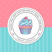 Gebak Cupcake Bedankt Sticker