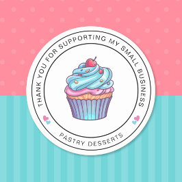 Gebak Cupcake Bedankt Sticker