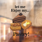 Gebak Dessert Bakery Cafe Restaurant Raamsticker (Vel 2)