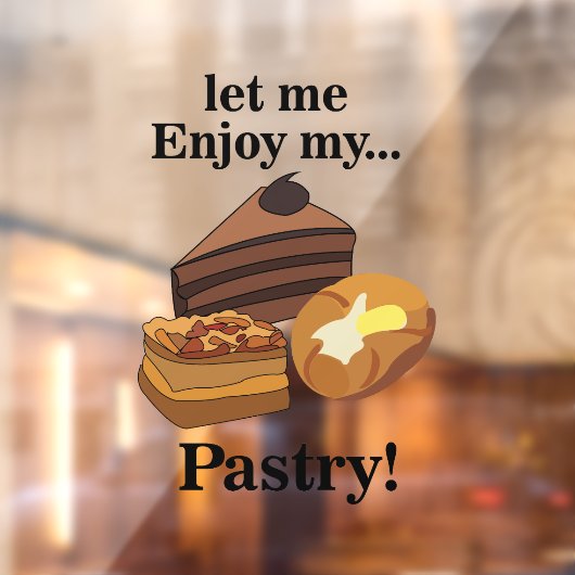 Gebak Dessert Bakery Cafe Restaurant Raamsticker (Vel 2)