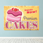 Gebak desserts canvas afdruk (Insitu (Houten vloer))