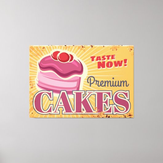 Gebak desserts canvas afdruk (Voorkant)
